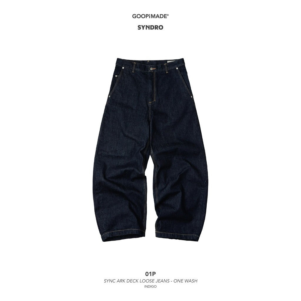 SYNDRO | 01P-SYNC ARK DECK LOOSE JEANS - ONE WASH #Indigo [GOOPI-26SS-JUL-01]