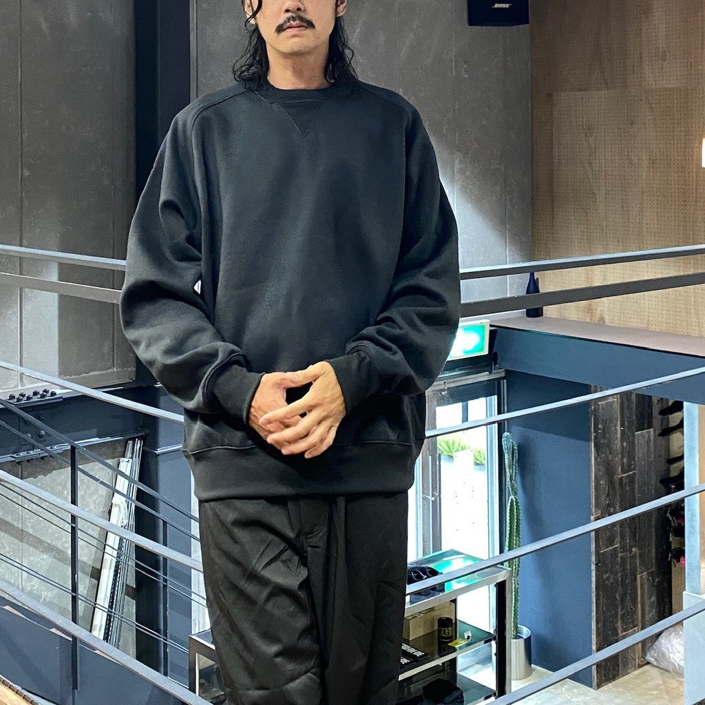 TECH SWEAT CREW FREEDOM SLEEVE #CHARCOAL [BE-51024W]