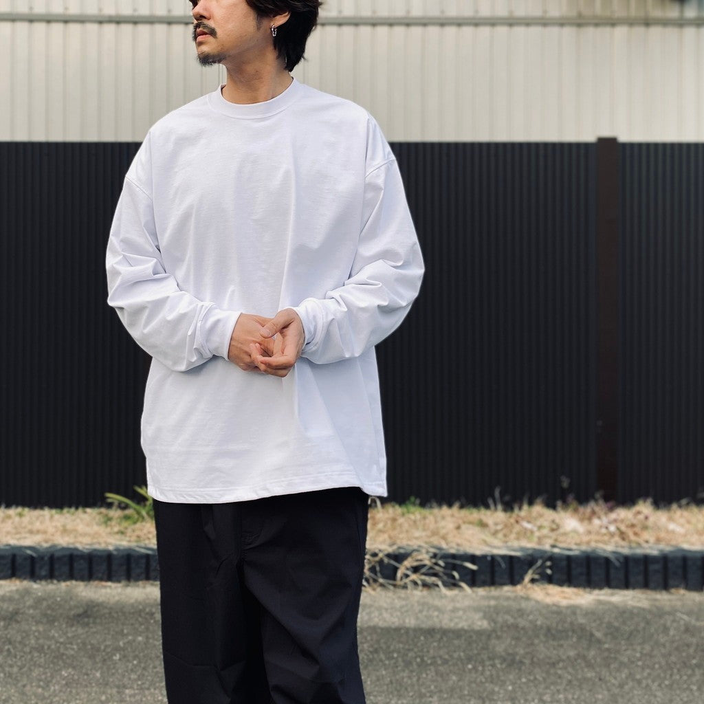 TECH DRAWSTRING L/S TEE #WHITE [BE-34026] - cocorozashi 三重県