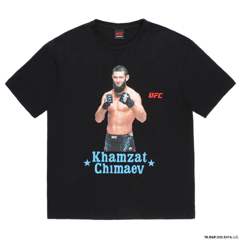 UFC | WASHED HEAVY WEIGHT CREW NECK T-SHIRT ( TYPE-3 ) #BLACK [UFC-WM-WT03]