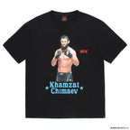 UFC | WASHED HEAVY WEIGHT CREW NECK T-SHIRT ( TYPE-3 ) #BLACK [UFC-WM-WT03]