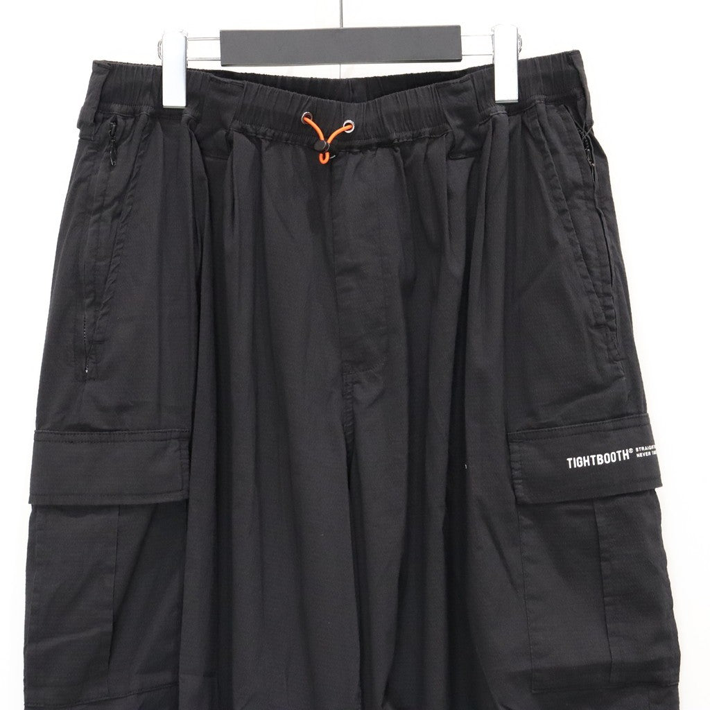 SEERSUCKER CARGO BALLOON PANTS #Black [SU25-B06]
