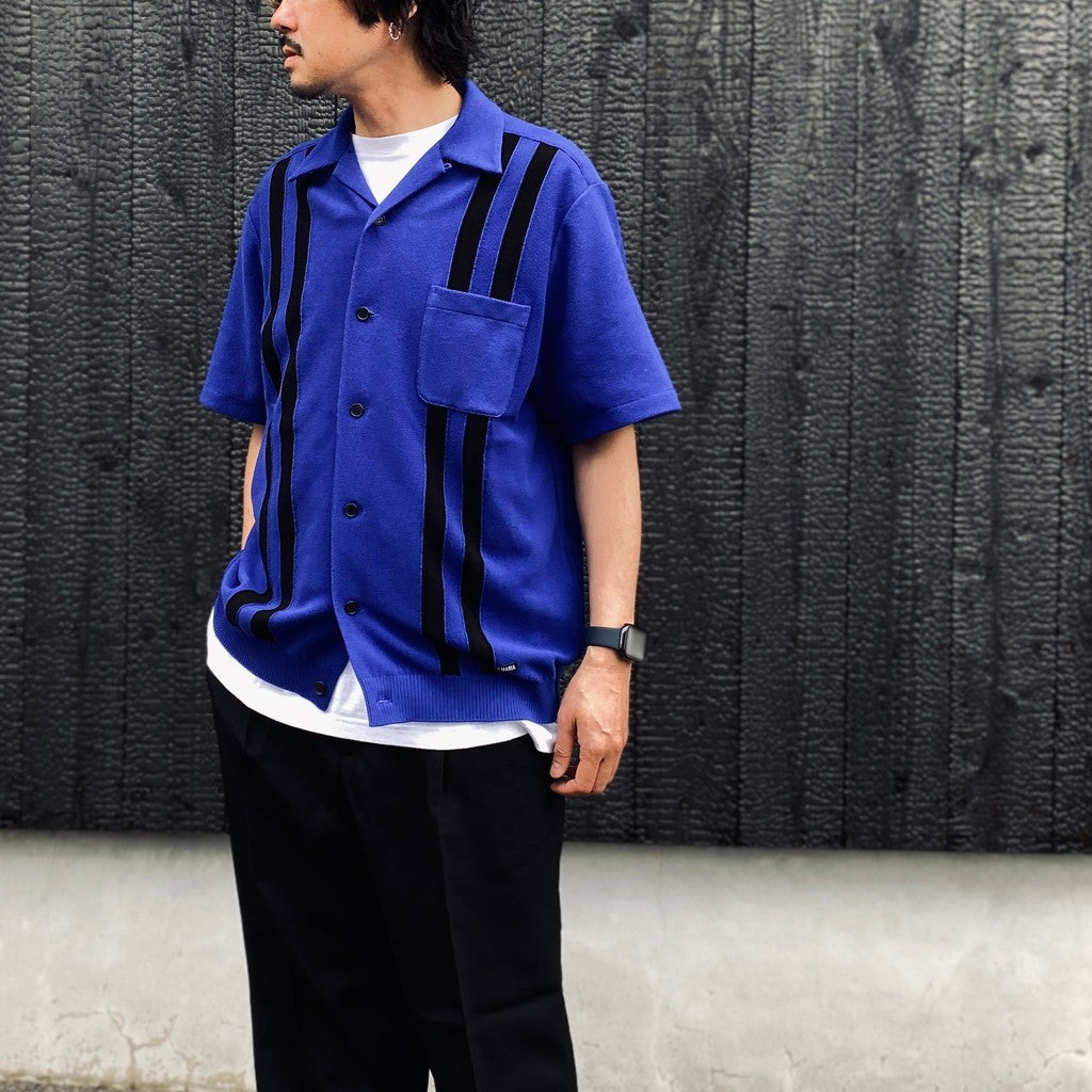 KNIT SHIRT ( TYPE-1 ) #BLUE [26SS-WMK-KN01] - cocorozashi 三重県