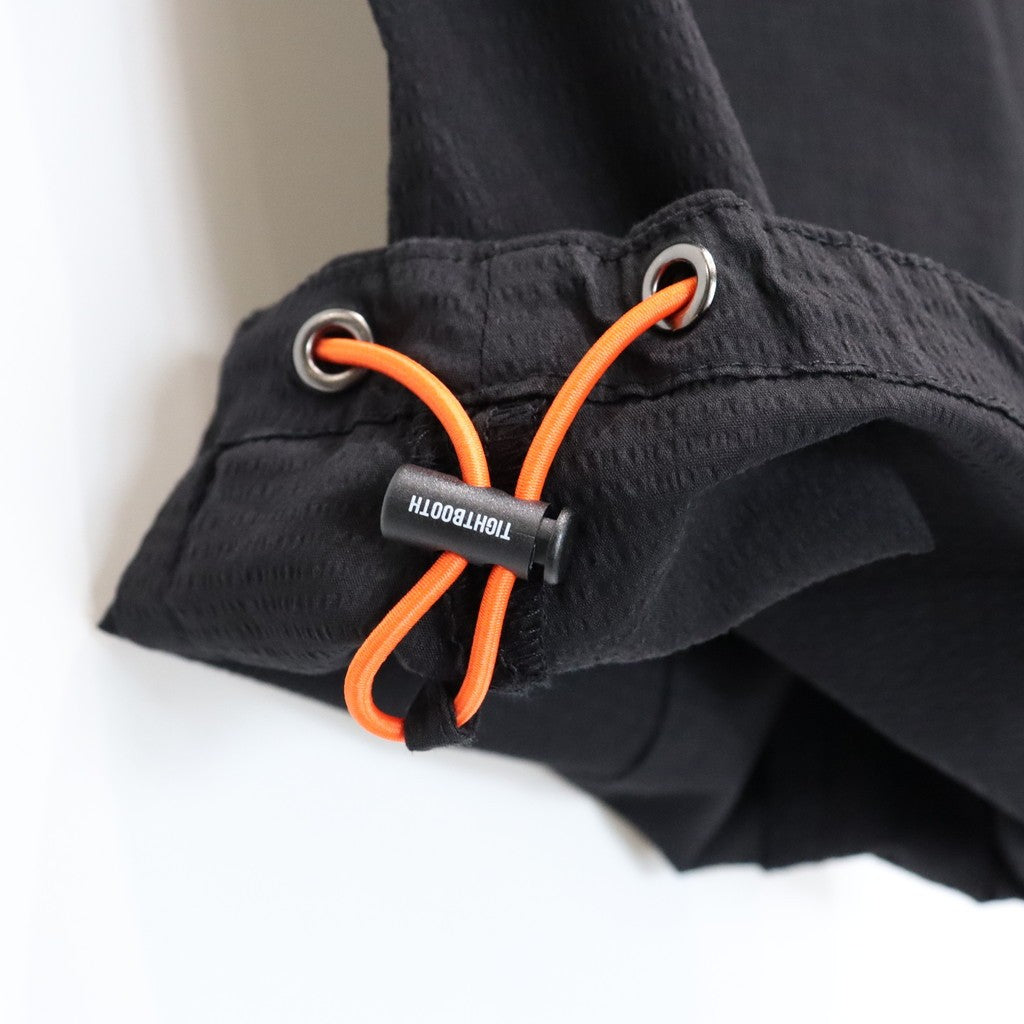 SEERSUCKER CARGO BALLOON PANTS #Black [SU25-B06]