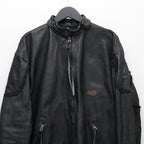 Rustic Edged Easy Rider's (VEGETABLE TANNING PIG LEATHER) #BLACK [M-P1-LW3]