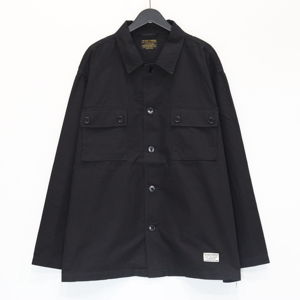 ARMY SHIRT (TYPE-2) #BLACK [25FWE-WMO-ML04]