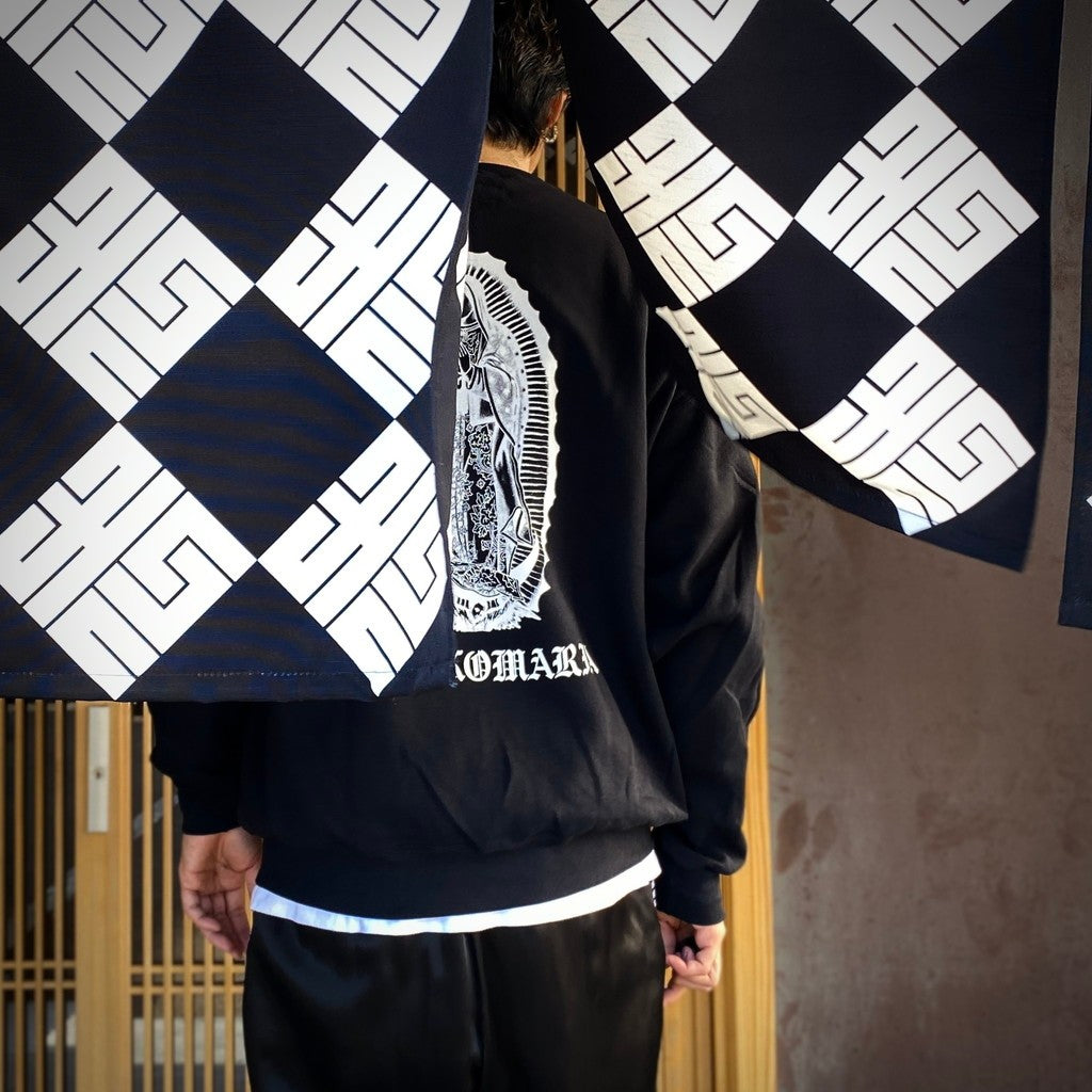 CREW NECK SWEAT SHIRT ( TYPE-1 ) #BLACK/WHITE [26SSE-WMC-SS06]