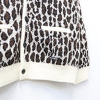 LEOPARD MOHAIR JACQUARD CARDIGAN #WHITE [26FW-WMK-KN17]