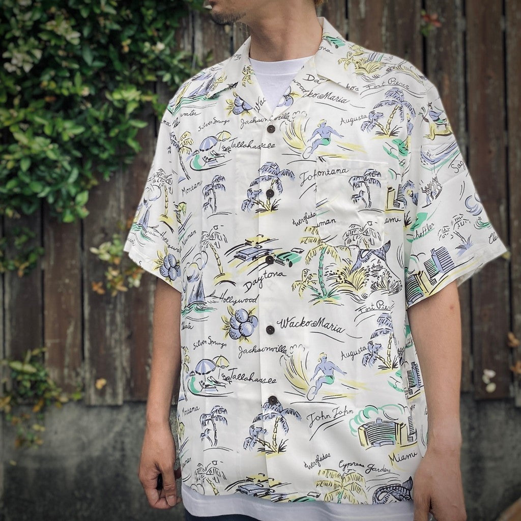 HAWAIIAN SHIRT S/S ( TYPE-2 ) #WHITE [25SS-WMS-HI02]
