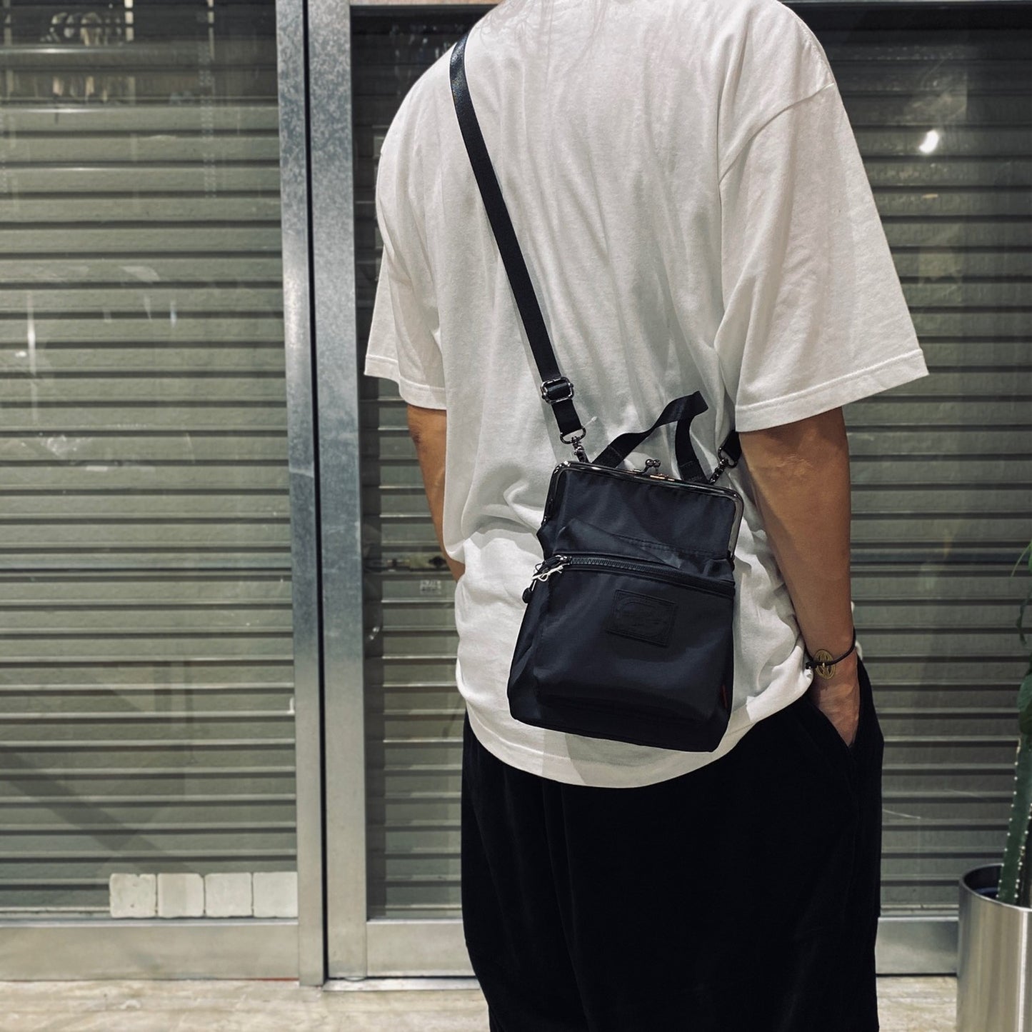 GAMAGUCHI SHOULDER #BLACK [24FW-A14]