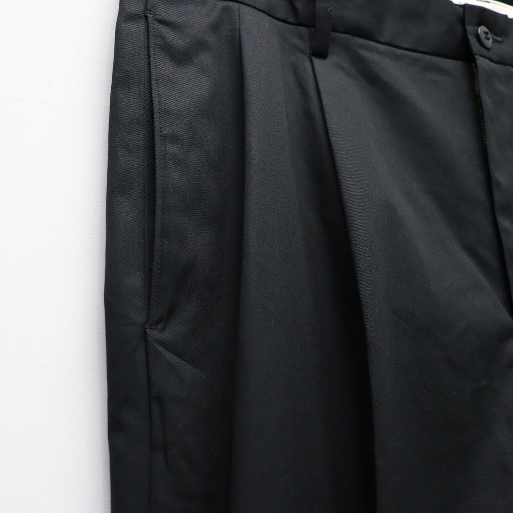 DOUBLE PLEATED CHINO TROUSERS #BLACK [26SS-WMP-PT12] - cocorozashi