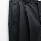 DOUBLE PLEATED CHINO TROUSERS #BLACK [26SS-WMP-PT12]
