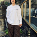 WASHED HEAVY WEIGHT CREW NECK LONG SLEEVE T-SHIRT ( TYPE-2 ) #WHITE [26FW-WMT-LT02]