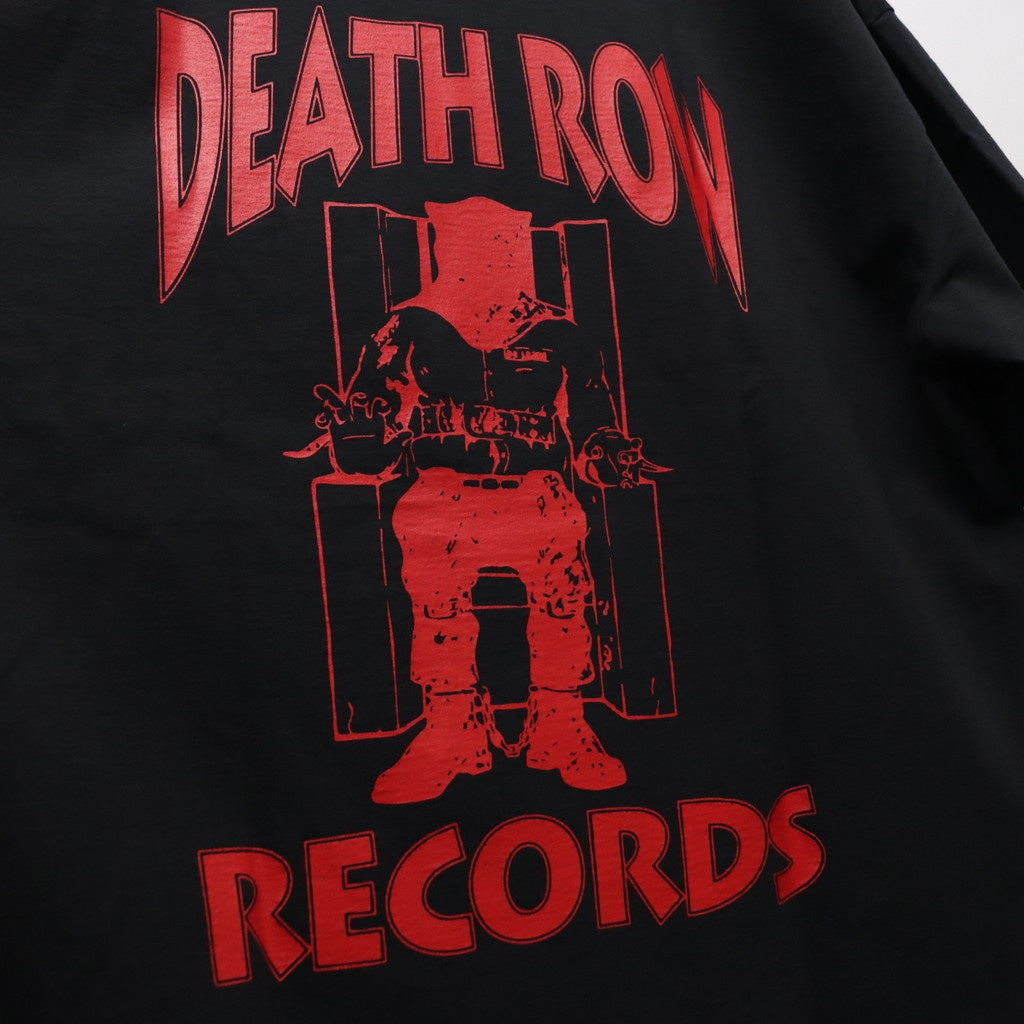 DEATH ROW RECORDS | WASHED HEAVY WEIGHT CREW NECK T-SHIRT #BLACK