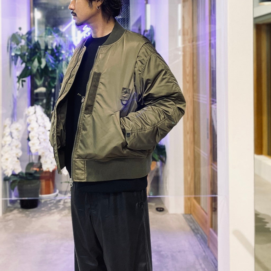 TECH 2WAY MA-1 DOWN JACKET #BROWNKAHKI [BW-40025W] - cocorozashi