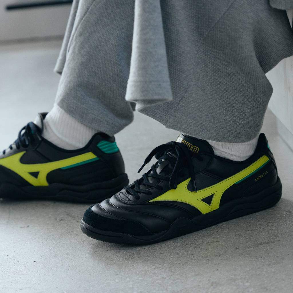 MORELIA LS #BLACK / GREEN / YELLOW [D1GA260A]