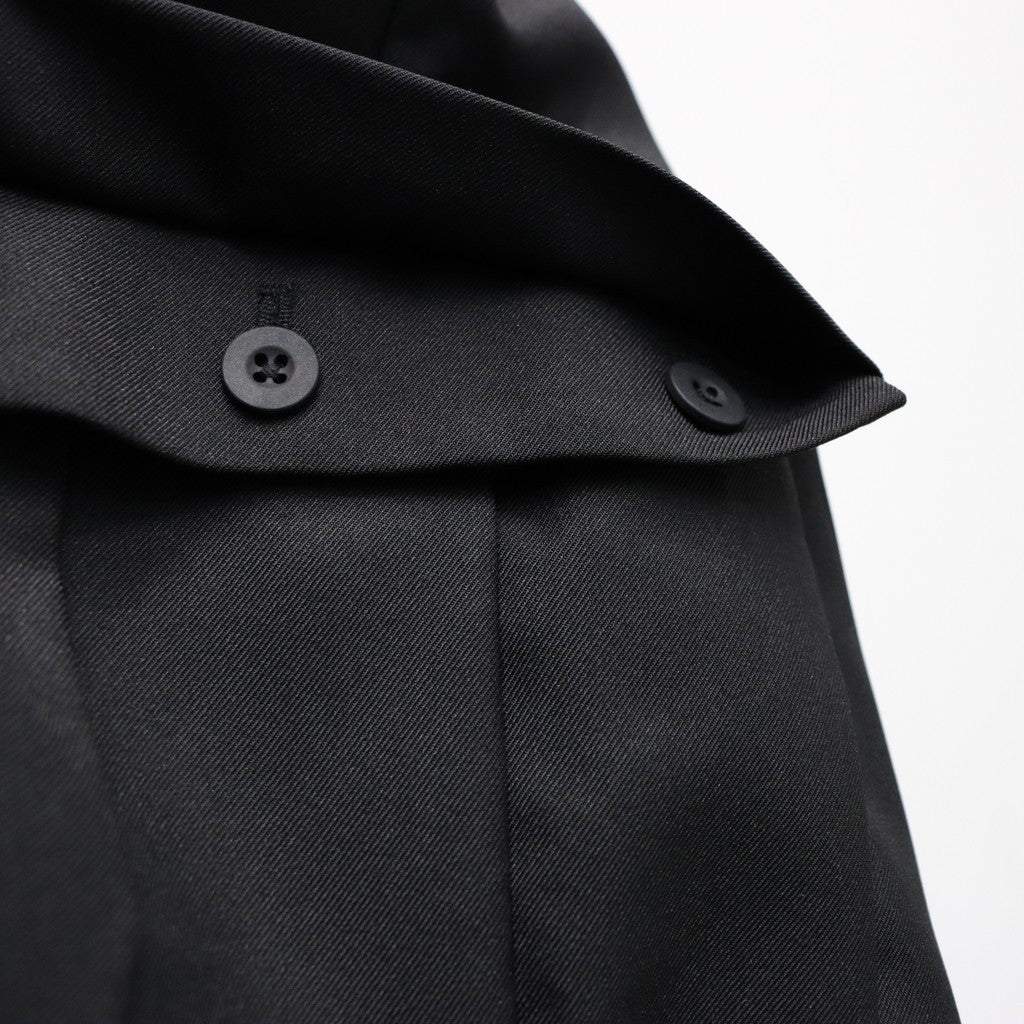 TWISTPOLYESTER WIDE SHORTS #BLACK [FST15261U0002]