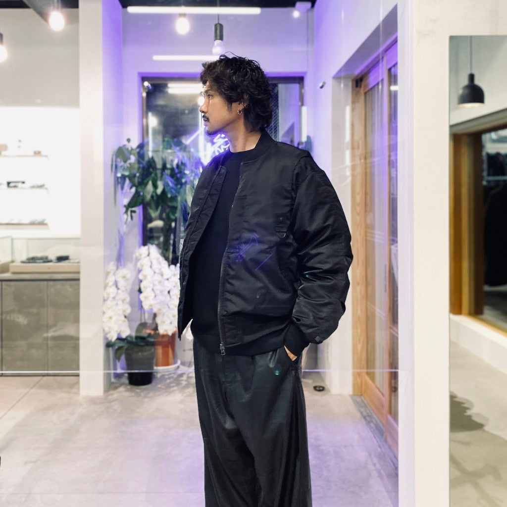 TECH 2WAY MA-1 DOWN JACKET #BLACK [BW-40025W]