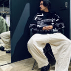 COVID-19 KNIT SWEATER #BLACK [FW23-KN02]