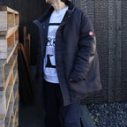 WARM PUFF ZIP COAT #CHARCOAL [CES28JK04]