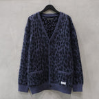 LEOPARD HEAVY MOHAIR CARDIGAN #PURPLE [24FW-WMK-KN10]