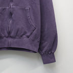 WASHED MIDDLE WEIGHT FULL ZIP HOODED SWEAT SHIRT #PURPLE [26SS-WMC-SS04]
