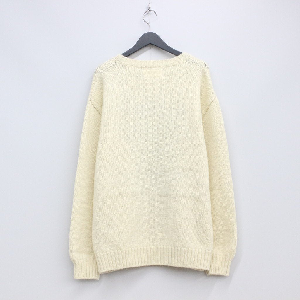 TIM LEHI | INTARSIA CREW NECK SWEATER #WHITE [22FW-WMK-KN22]