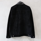 SUEDE LEATHER TRUCKER JACKET #BLACK [24FW-WMO-BL08]