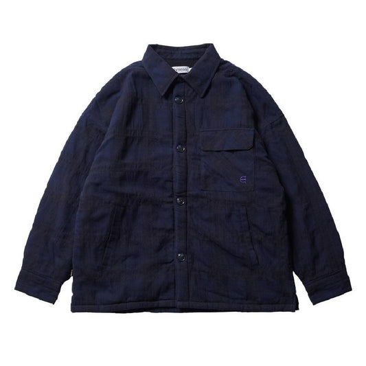 SHAO PLAID FLEECE JACKET #NAVY [24FW-JK08]