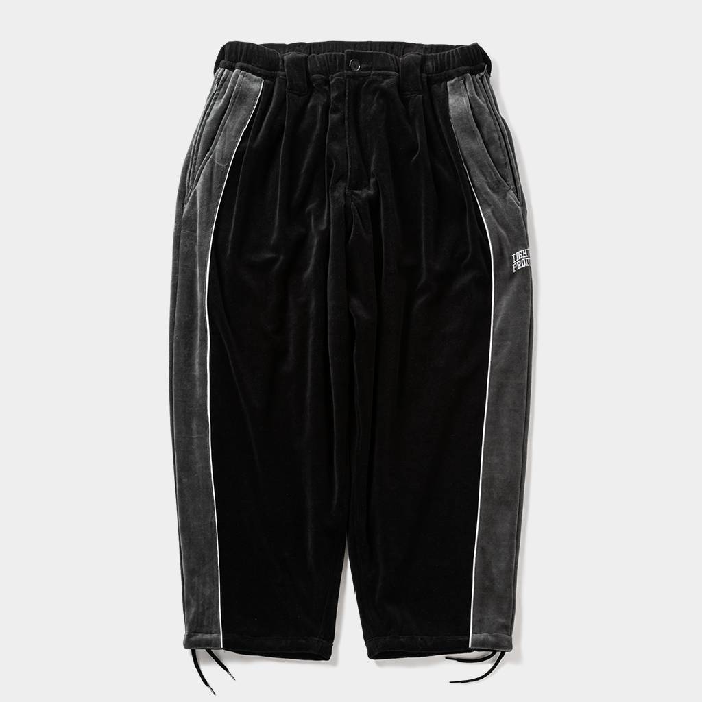 VELOUR PIPING BALLOON PANTS #Black [FW25-B05]