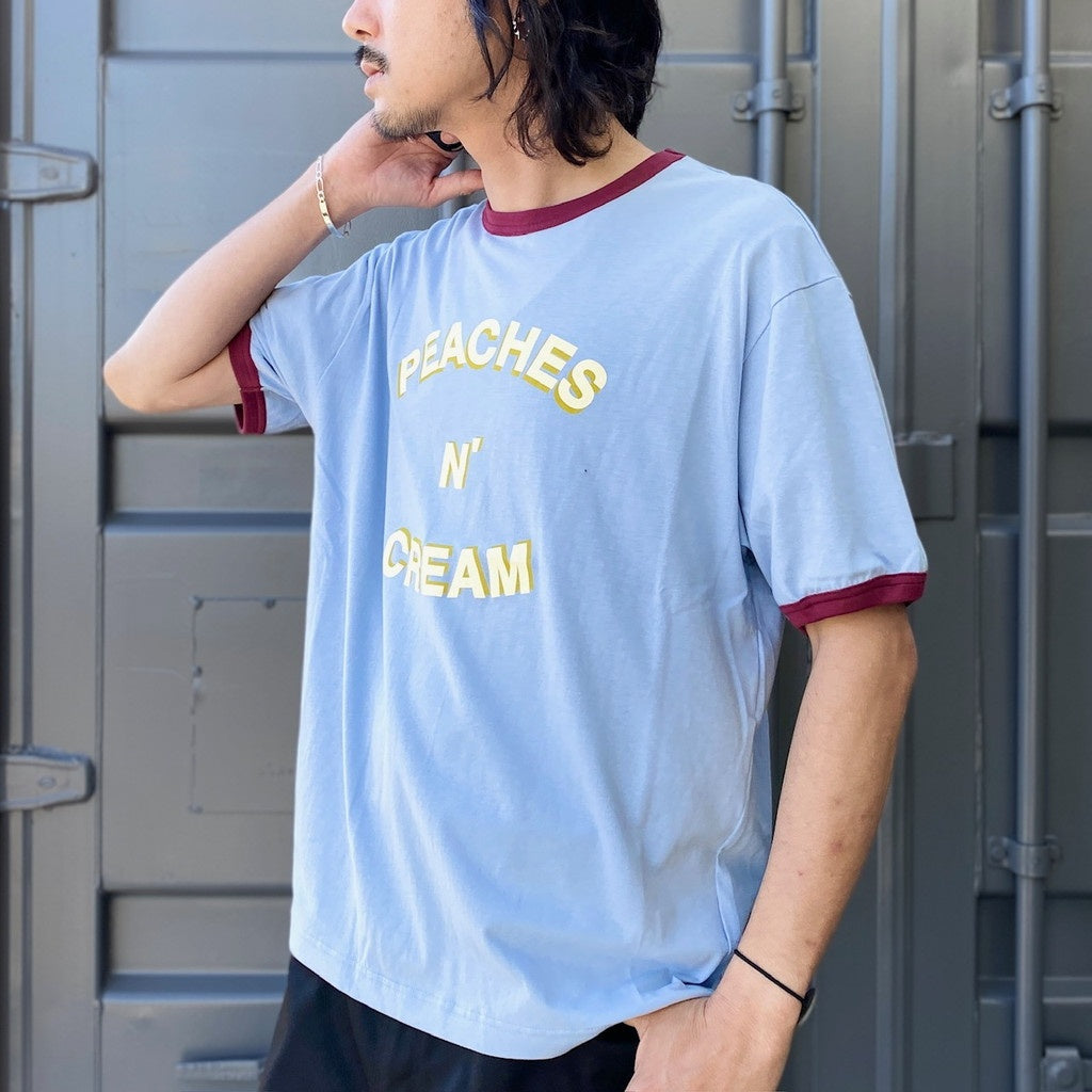 蜜桃奶油色T卹 #藍色 [SC2410-TS01]