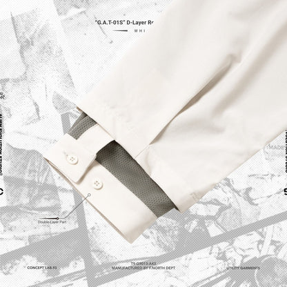 AES | “GAT-01S” D-Layer Reconstruct Shirt #WHITE [GOOPI-24AW-SEP-06]