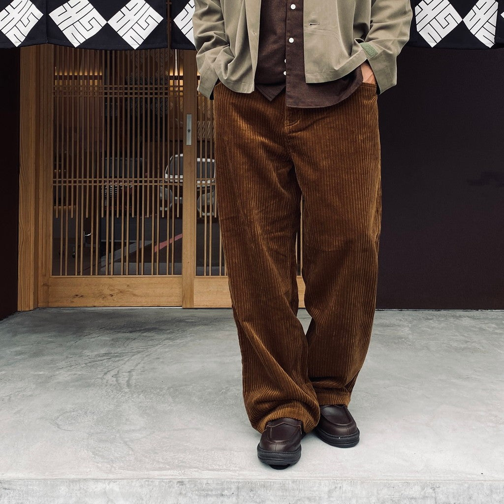 Corduroy Baggy Jeans #Brown [SD26F-PT06]