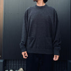 TECH KNIT CREW L/S Brewed Protein #CHARCOAL [BE-70026W]