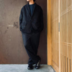 TECH LOOSE 2B JACKET FLANNEL & TECH EASY TROUSERS FLANNEL #CHARCOAL [BJ-32026W / BP-39026W]