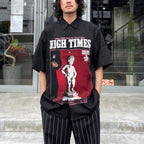 HIGHTIMES | S/S HAWAIIAN SHIRT -TYPE 3- #BLACK [HIGHTIMES-WM-HI07]