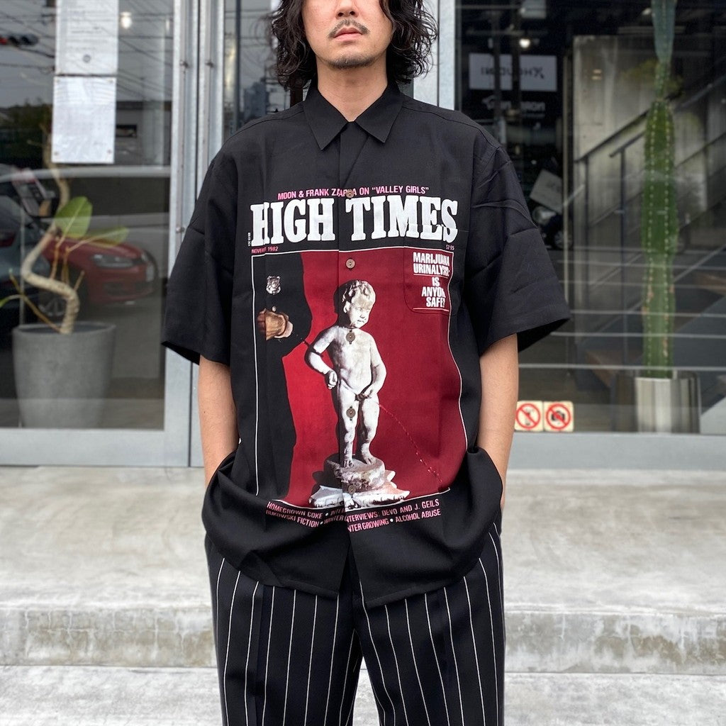 HIGHTIMES | S/S HAWAIIAN SHIRT -TYPE 3- #BLACK [HIGHTIMES-WM-HI07]