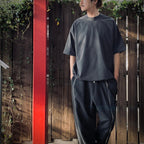 TECH DRAWSTRING S/S TEE #CHARCOAL [BE-41025]