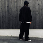 VELOUR L/S CREW #Black [FW26-SW03]