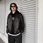 DOUBLE RIDERS LEATHER JACKET -TYPE 2- #BLACK [24SS-WMO-BL04]
