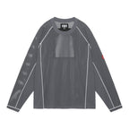 MESH RAGLAN COLOUR LONG SLEEVE T #GREY [CES25LT03]