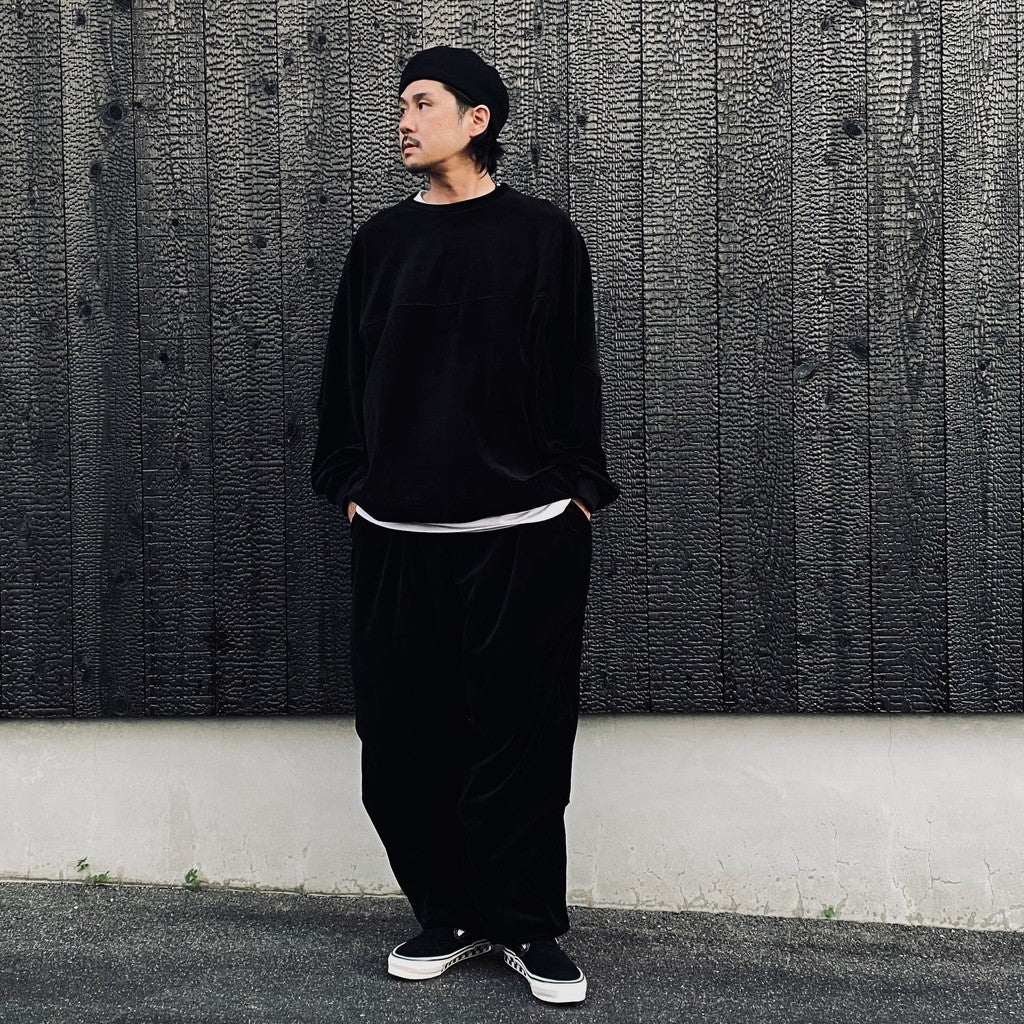 VELOUR BALLOON PANTS #Black [FW26-B01]