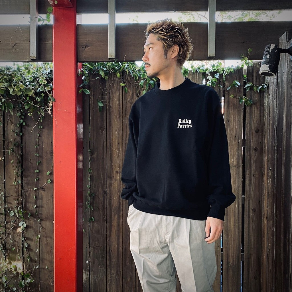HEAVY WEIGHT CREW NECK SWEAT SHIRT ( TYPE-5 ) #BLACK [25SS-WMC-SS17]