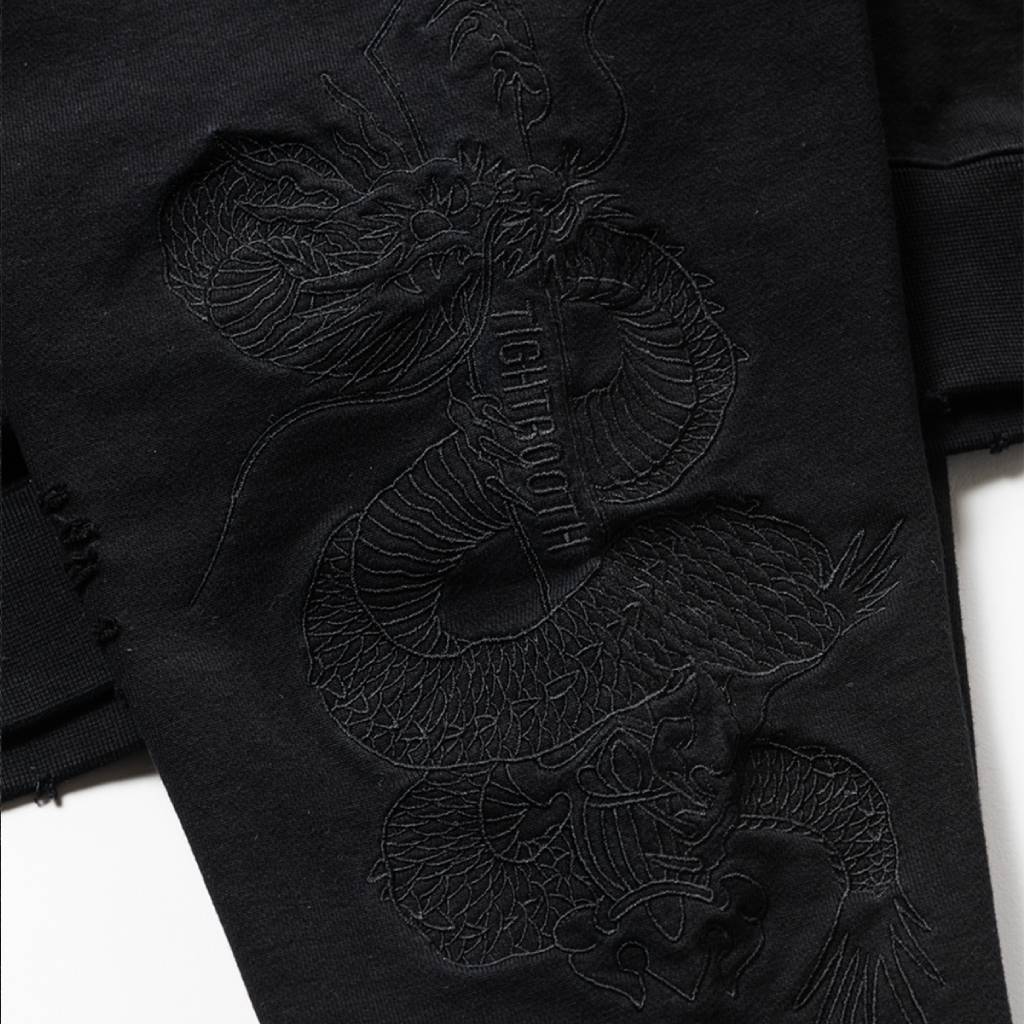 DELUXE | DAMAGE CREW SWEAT #Black [20TH-SW02]