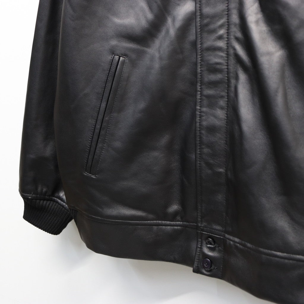 LEATHER DERBY JACKET #BLACK [tc25f001]
