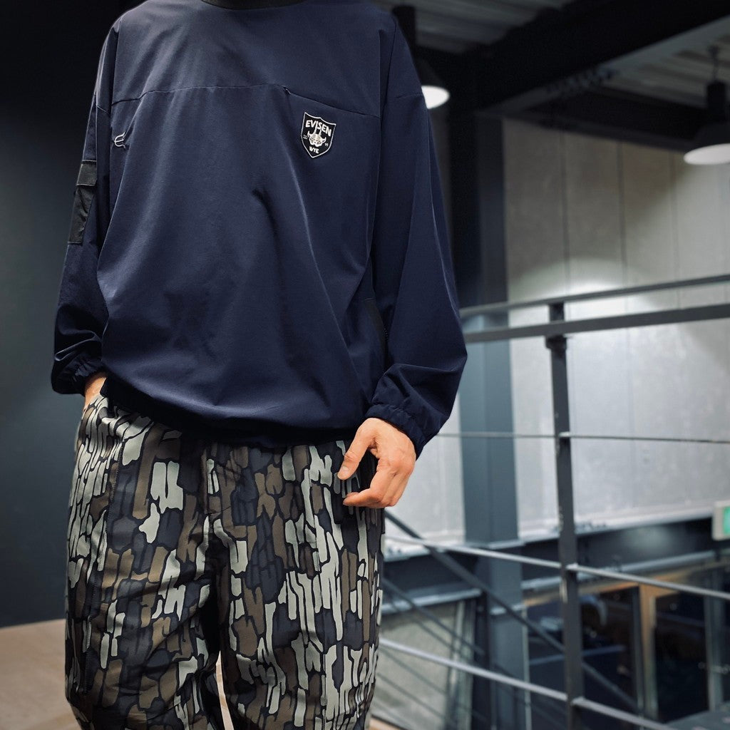 Evisen skateboards / OHAKO WARM UP CREW/長袖シャツ/L/ナイロン/NVY/無地/25SS-JK04 OHAKO WARM UP CREW #Navy [25SS-JK04] – cocorozashi