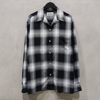 OMBRE CHECK OPEN COLLAR SHIRT L/S ( TYPE-1 ) #GRAY [24FW-WMS-OC01]