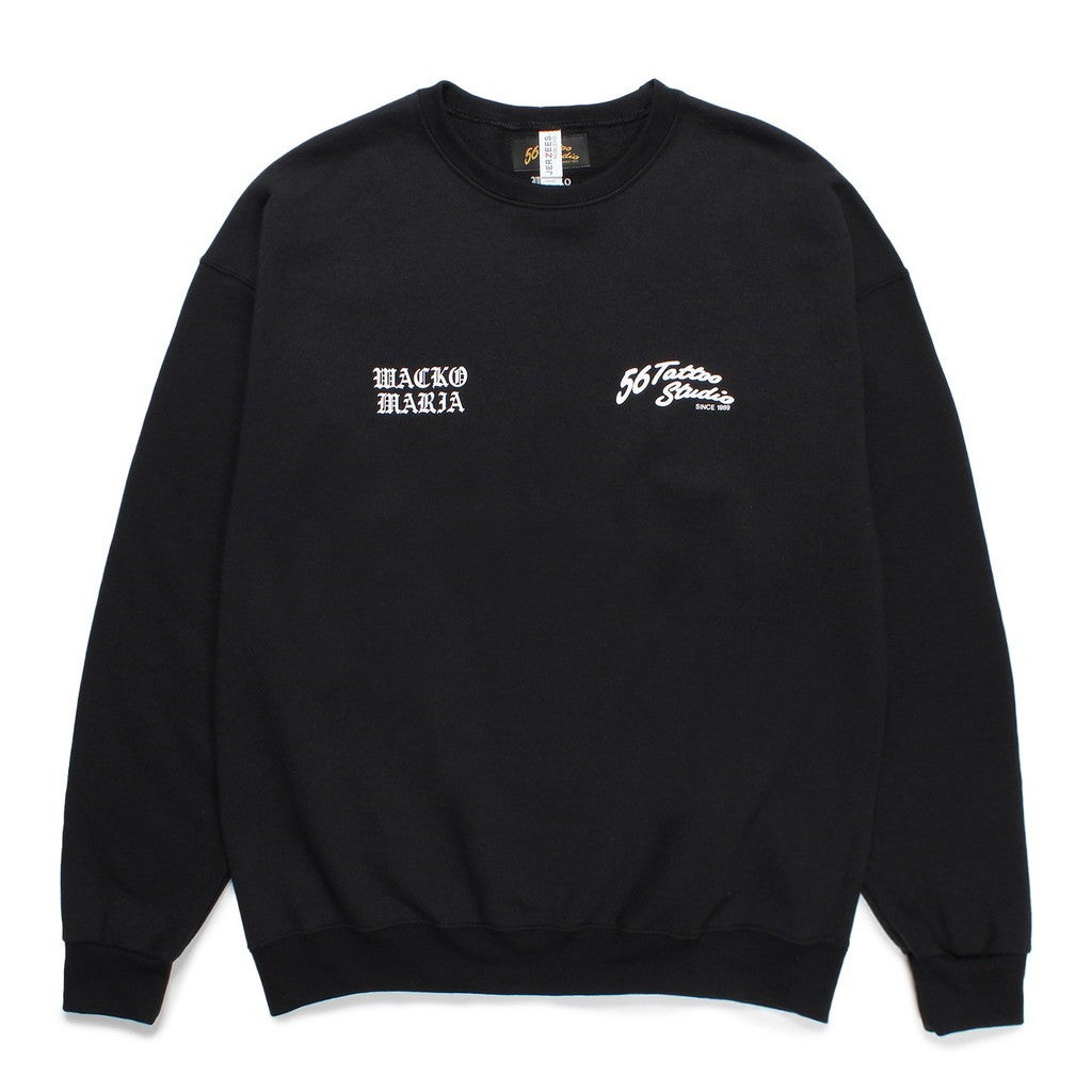 56 TATTOO STUDIO | CREW NECK SWEAT SHIRT #BLACK [56TS-WM-SS02]