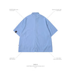 「GNV-Z」 SOFTBOX Zip-Split Wide Shirt #BLUE [GOOPI-25SS-JUN-02]