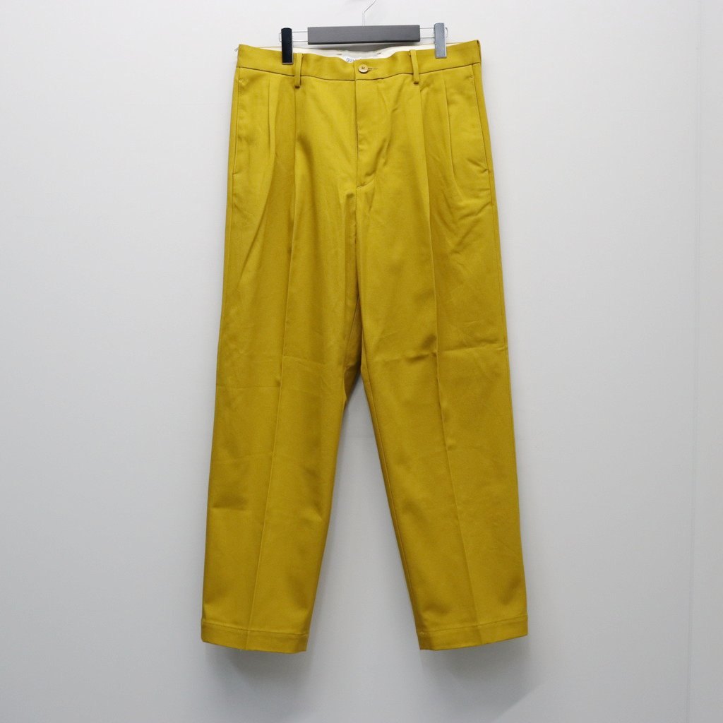 DOUBLE PLEATED CHINO TROUSERS ( TYPE-1 ) #YELLOW [25FW-WMP-PT01]